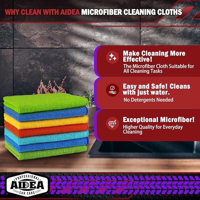 AIDEA Microfiber Cleaning Cloth, Microfiber Towels (150PK)