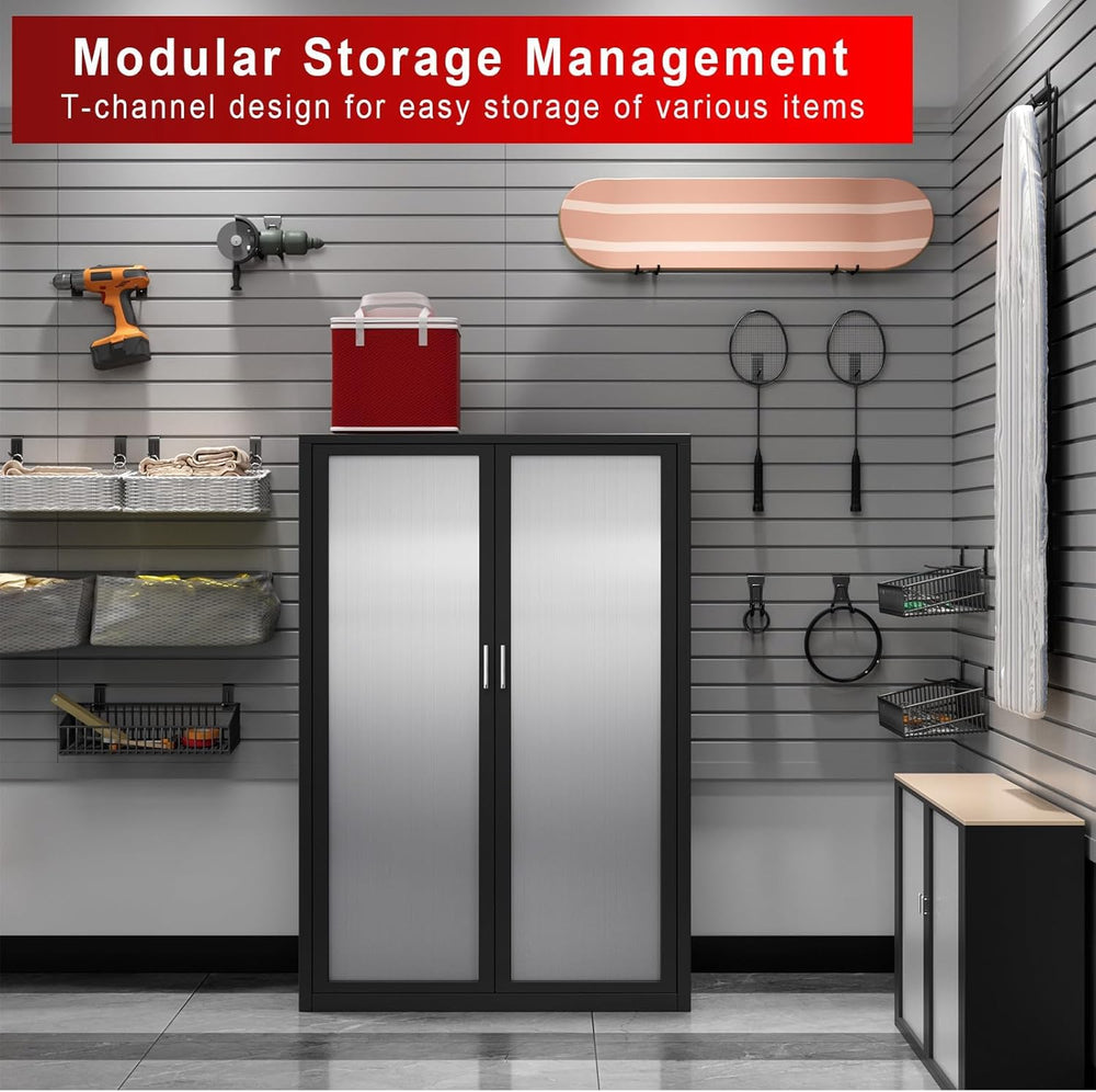 Slatwall Panels, 4 x 8 ft Garage Wall Organizer Storage Systems
