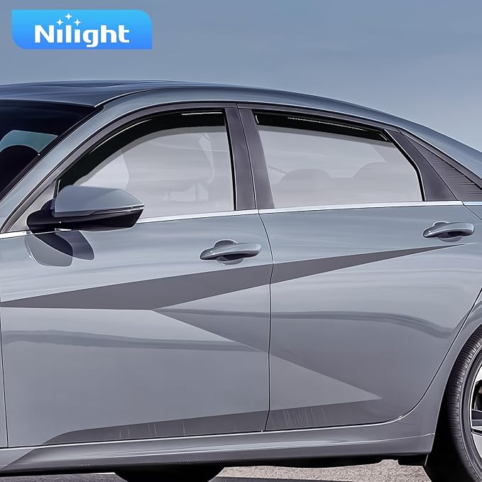 Nilight in-Channel Rain Guards for Hyundai Elantra 2021 2022 2023 2024 2025 (...