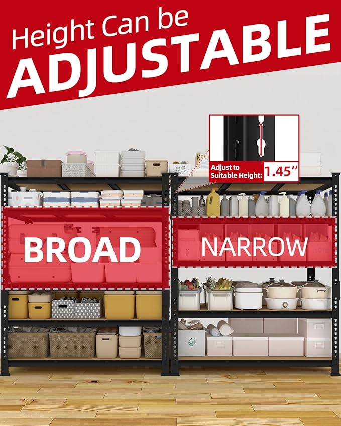 PrimeZone Heavy Duty Garage Storage Shelves (4PCS)