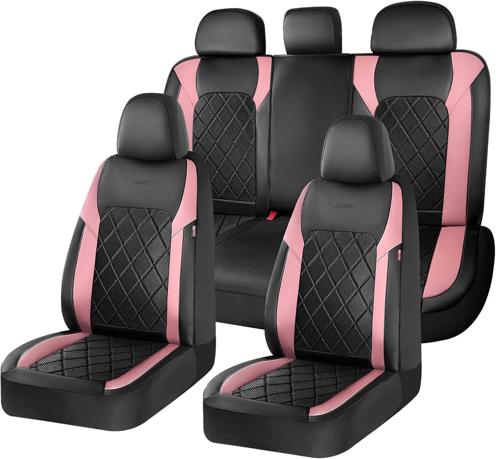 Coverado Car Seat Covers, Seat Covers Full Set, 5 Seats Automotive Seat Cover...