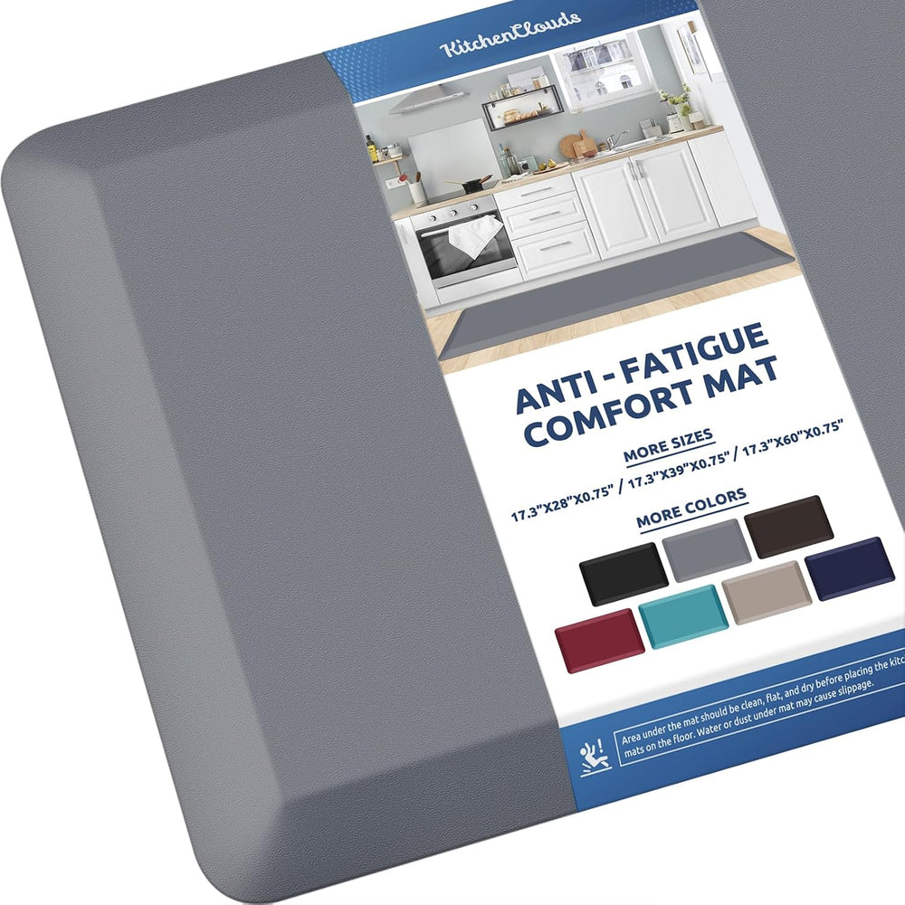 KitchenClouds Kitchen Mat Cushioned Anti Fatigue Kitchen Rug 0.8inch Non Slip