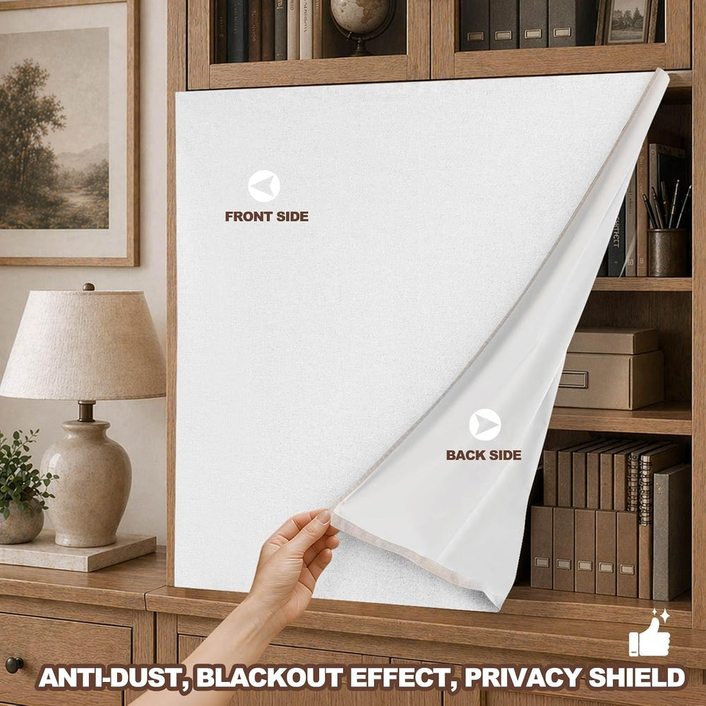 Jilron Adhesive Curtain,100% Blackout Shades,No Rod,Easy to Install,Provides ...