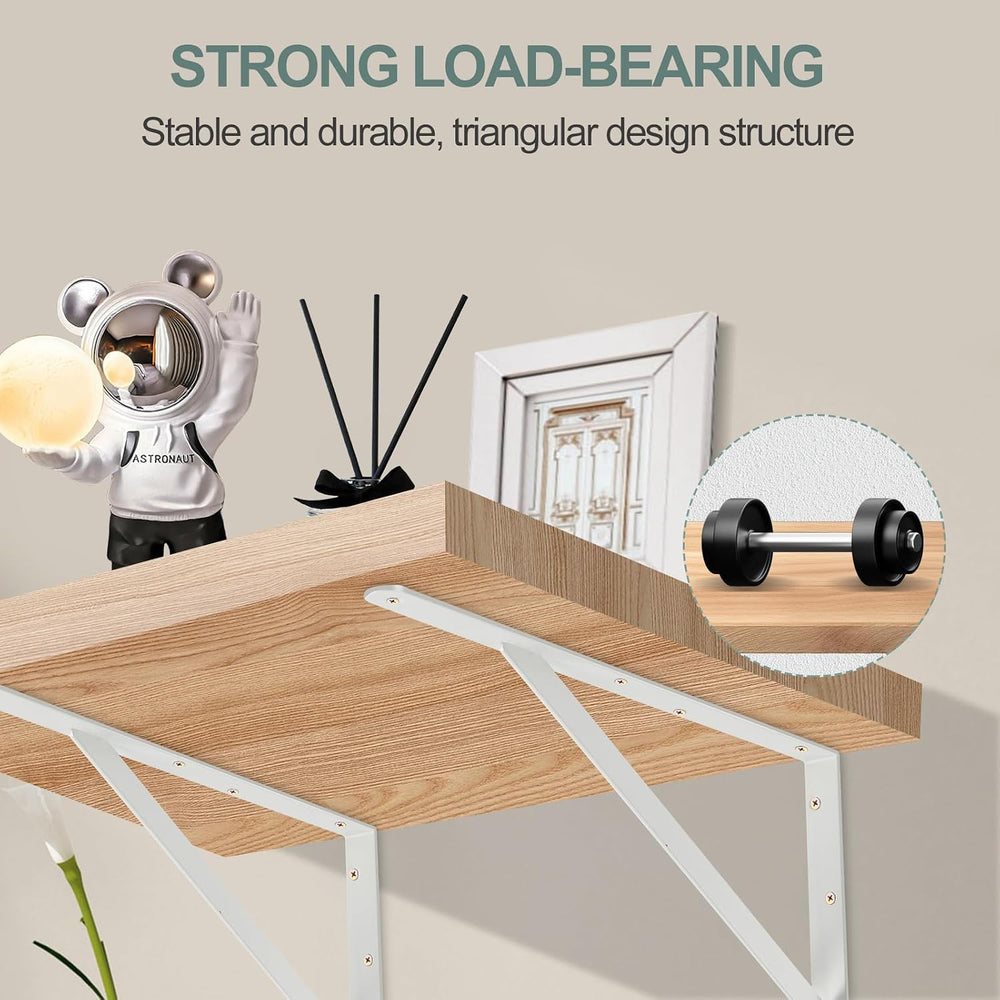 12 Pack L18 x H 12" White Heavy Duty Shelf Brackets with Screws Metal Sh...