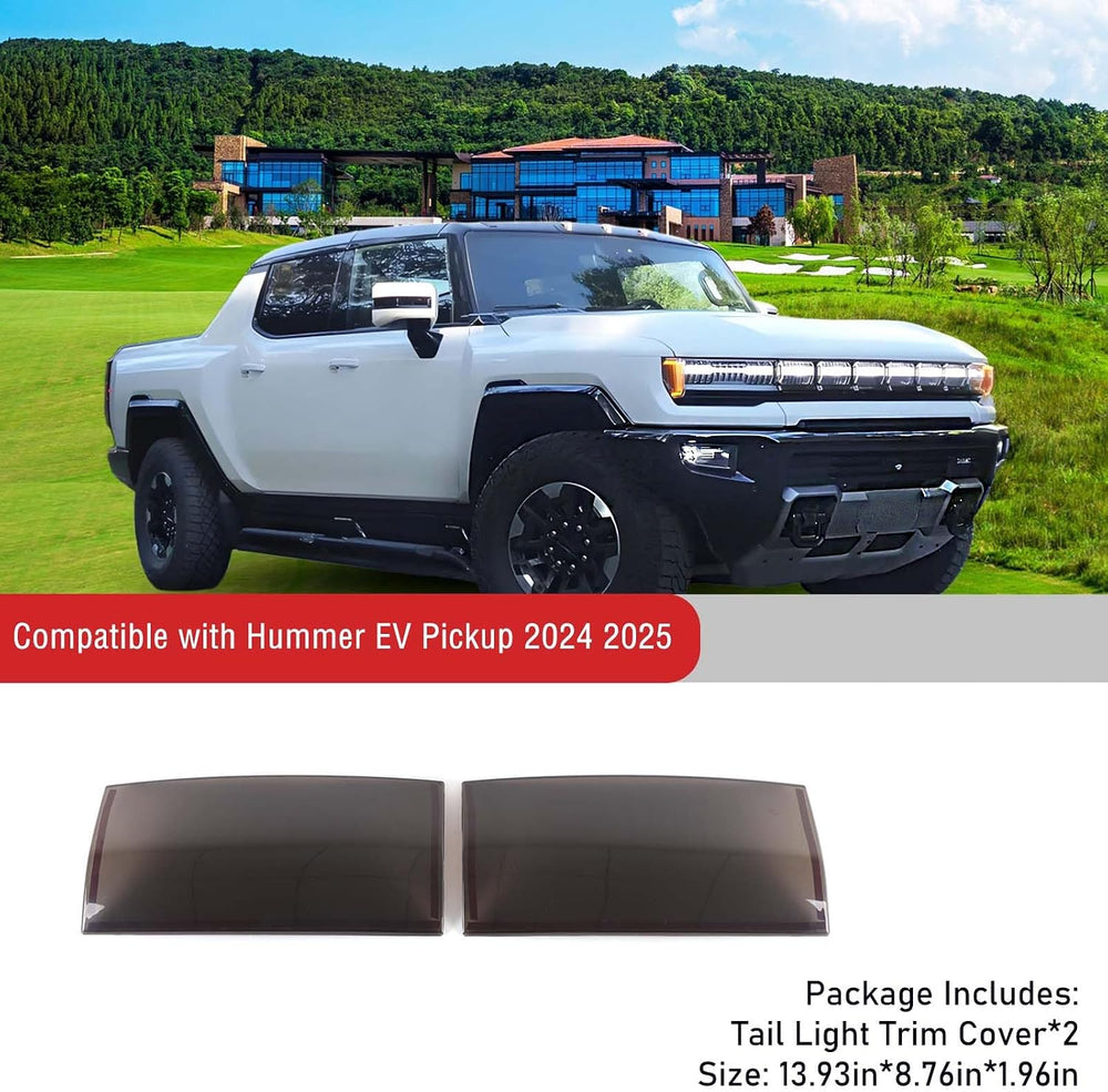 Yinanlutos Taillight Cover Trim Compatible with Hummer EV Pickup Truck 2024 2...