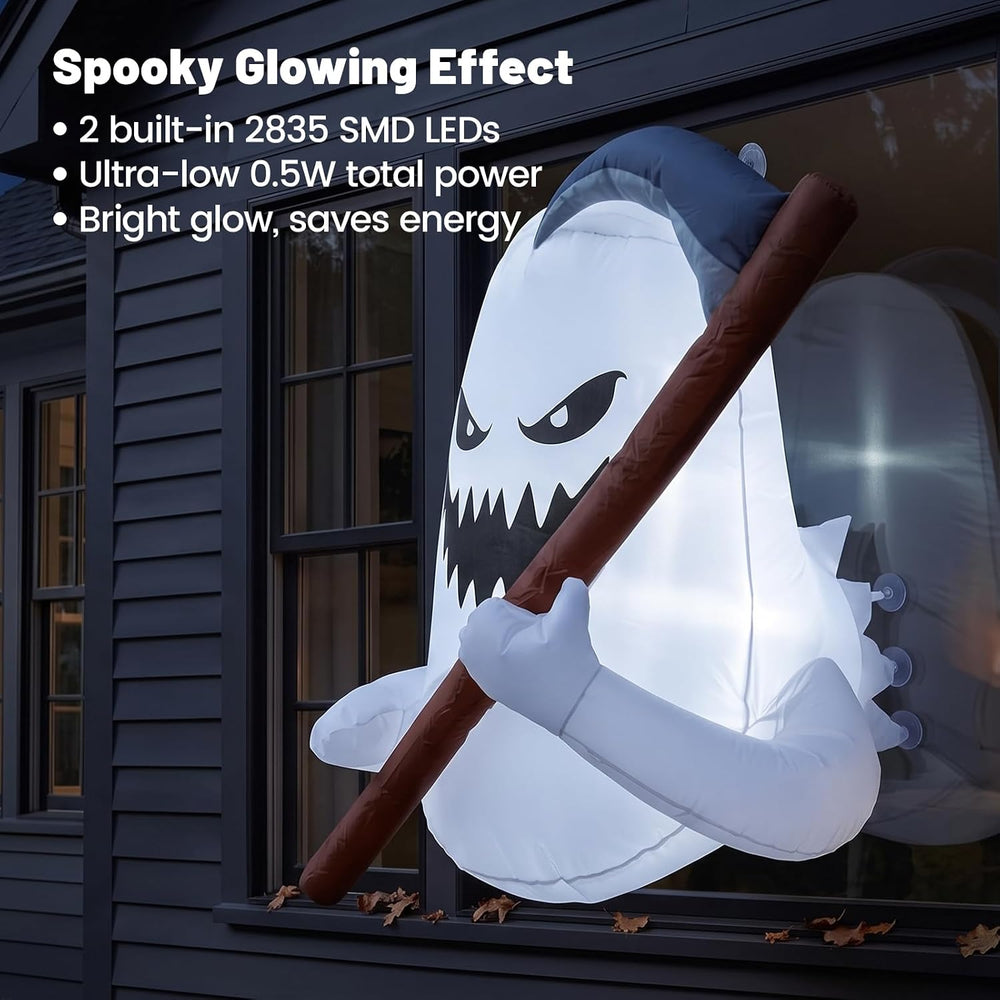 DUNCHATY Halloween Inflatable Window Ghost 1 Pack - 3D Anger Crasher