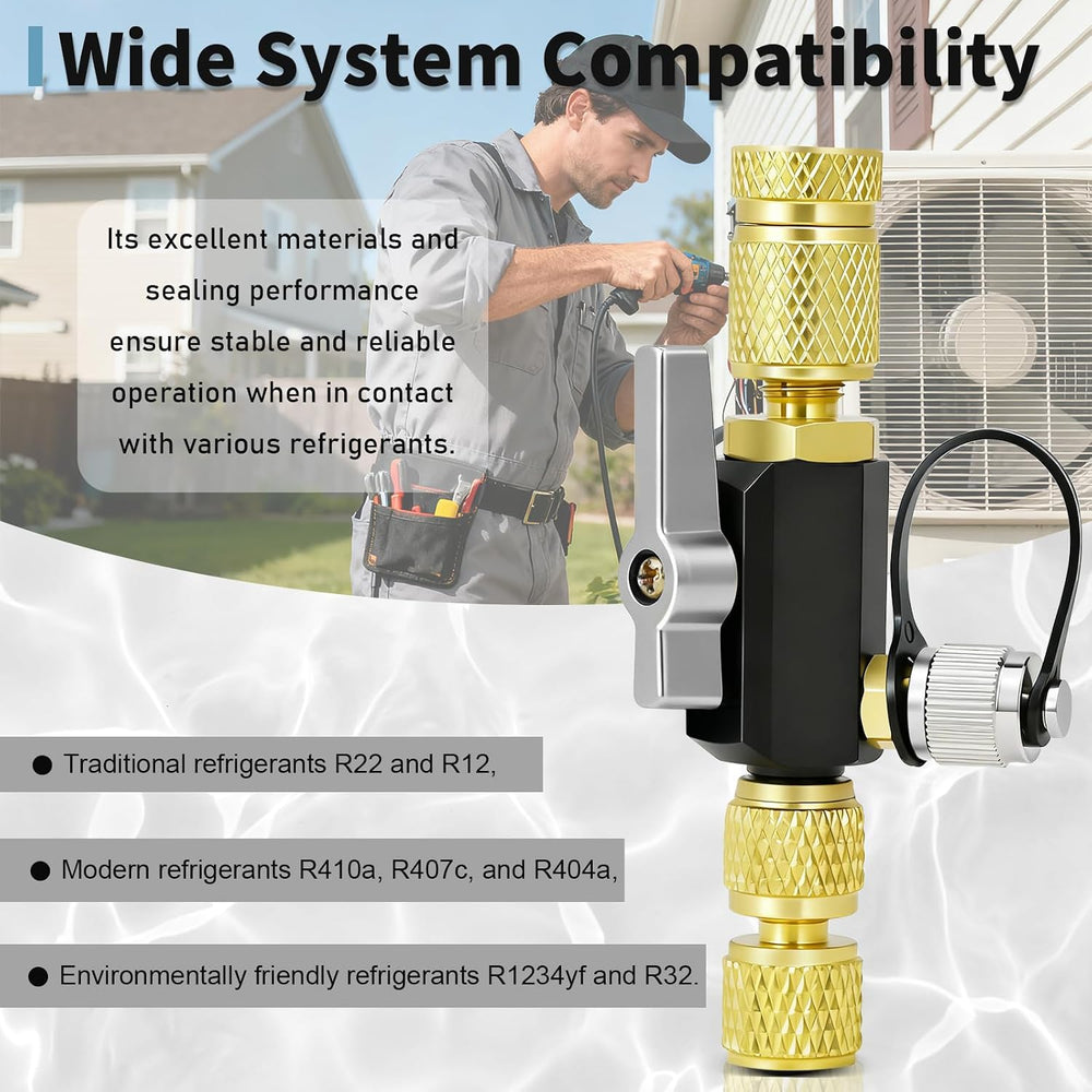 HVAC Valve Core Removal Tool, Mega Flow Vacuum-Rated Valve Core Removal Tool,...