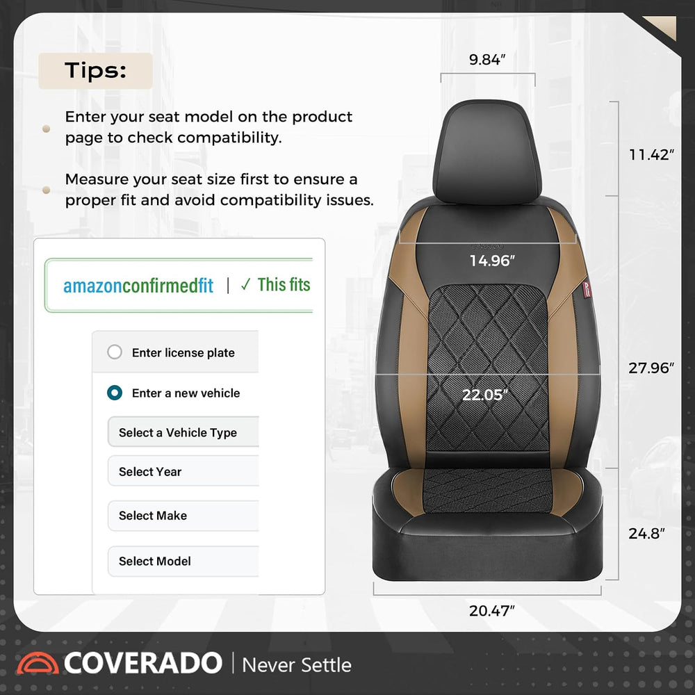Coverado Car Seat Covers, Seat Covers Full Set, 5 Seats Automotive Seat Cover...