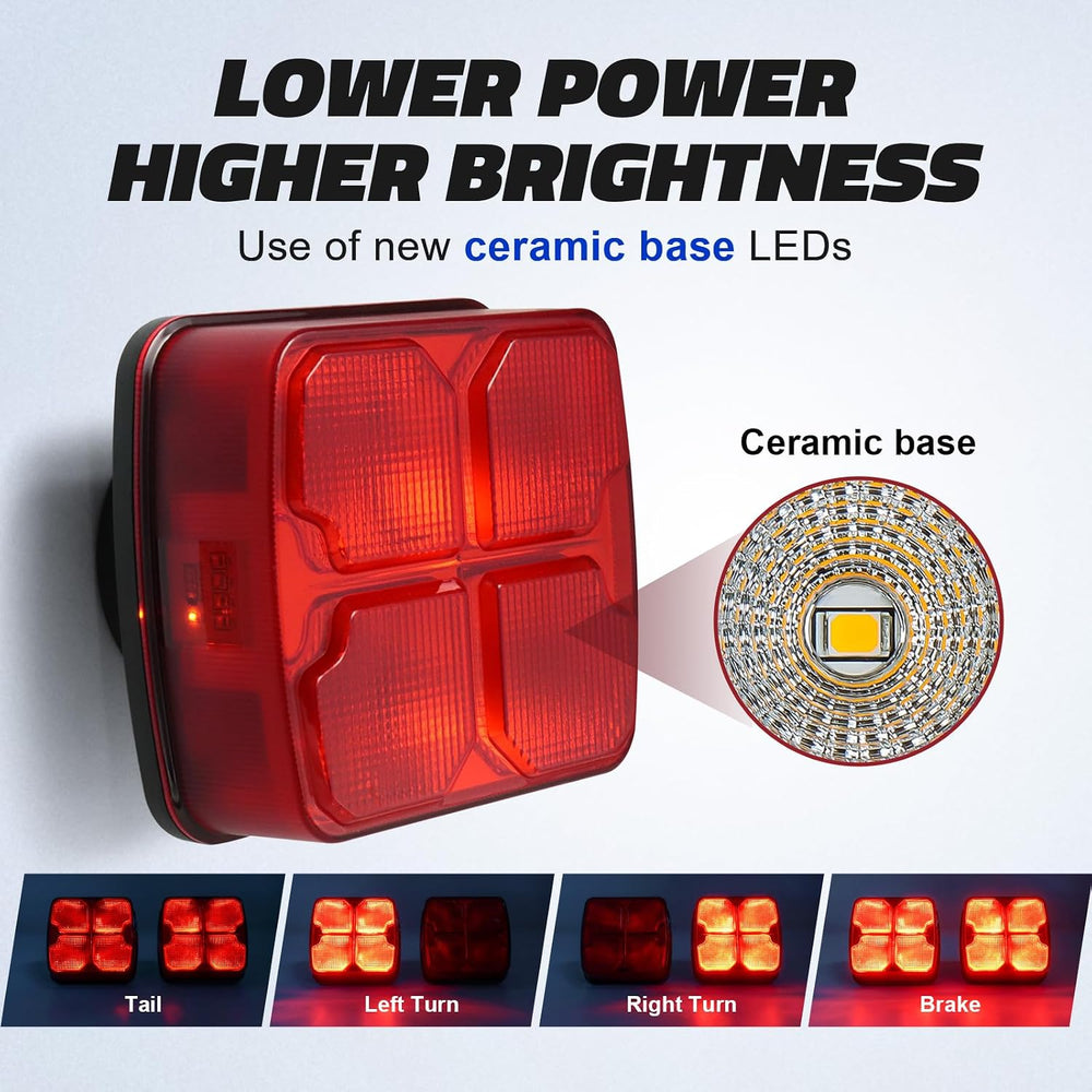 Agrieyes Wireless Trailer Lights, Magnetic Tow Tail Light Kit (T212)