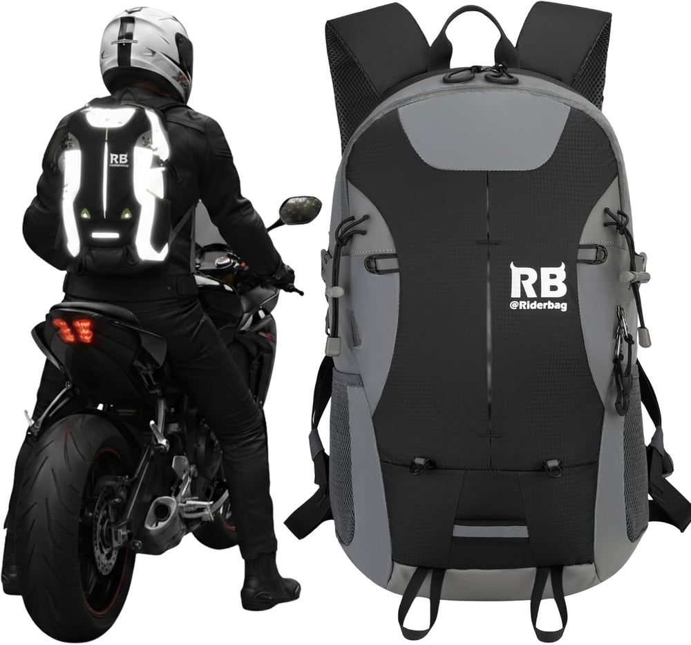 riderbag Reflective Motorcycle Backpack, Hi Viz Commuter Riding Bag | Designe...