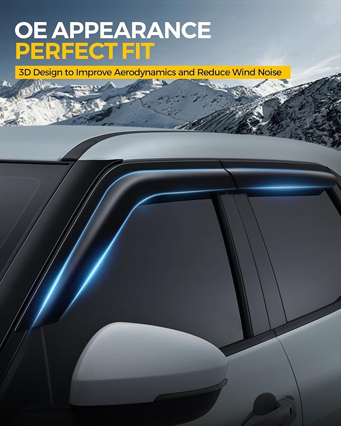 Rain Guards for Car Windows, Tape-On Window Visors Rain Guards Fit for Honda ...