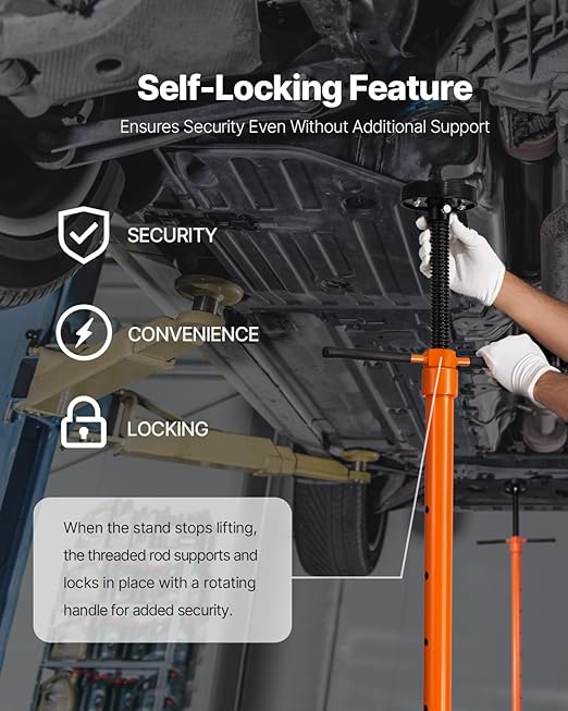 VEVOR Underhoist Support Stand, 3/4 Ton Capacity Under Hoist Jack Stand