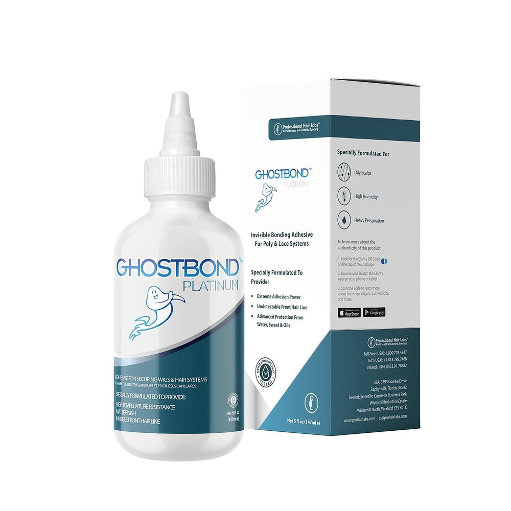 GHOSTBOND Platinum Water Resistant Wig Glue for Extreme Heat - 5oz - Hair Rep...