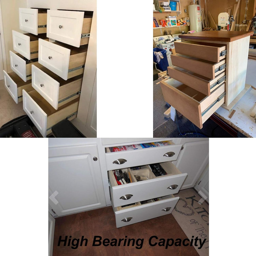 1 Pair 34 Inch 260 Lb Capacity Heavy Duty Drawer Slides(with Stainless Screws...