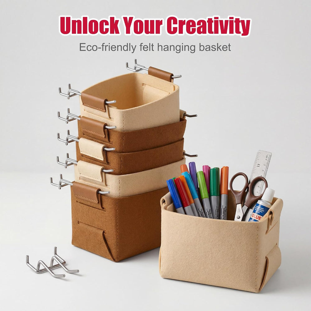 8 Pack Peg Board Organizer, Includes Metal PegBoard and Accessories
