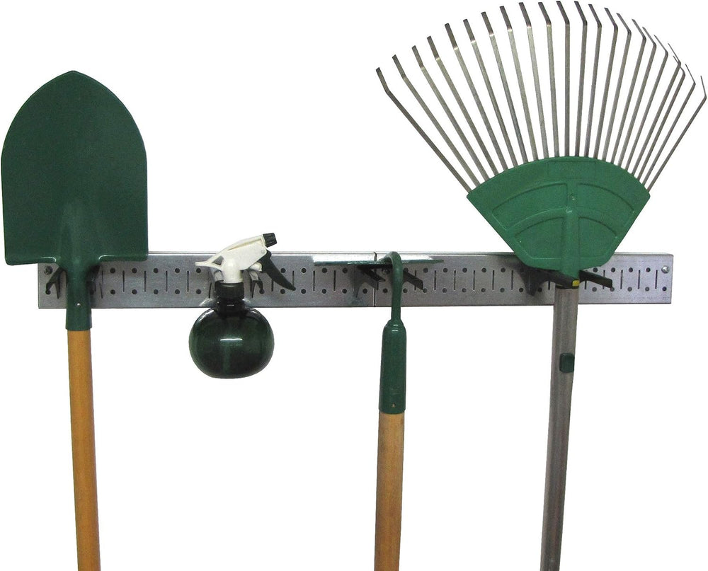 Wall Control Metal Pegboard Strip Garden Tool Organizer Pegboard Rail Kit