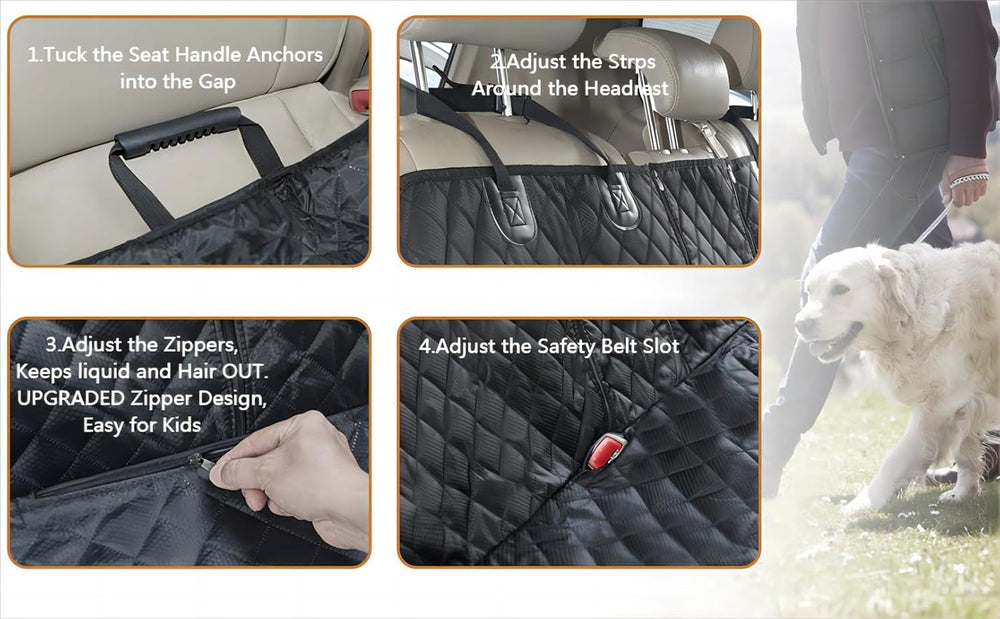 ANOSOSPECIAL Dog Car Seat Cover for Back Seat,Car Seat Protector for Dogs Non...