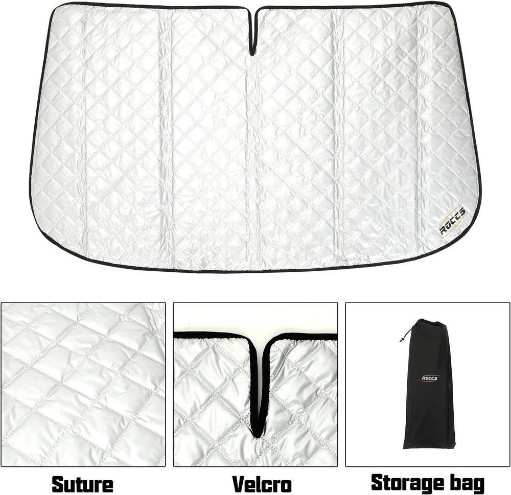 ROCCS Thickest Windshield Sun Shade fit for 2014-2026 Dodge RAM ProMaster Ful...