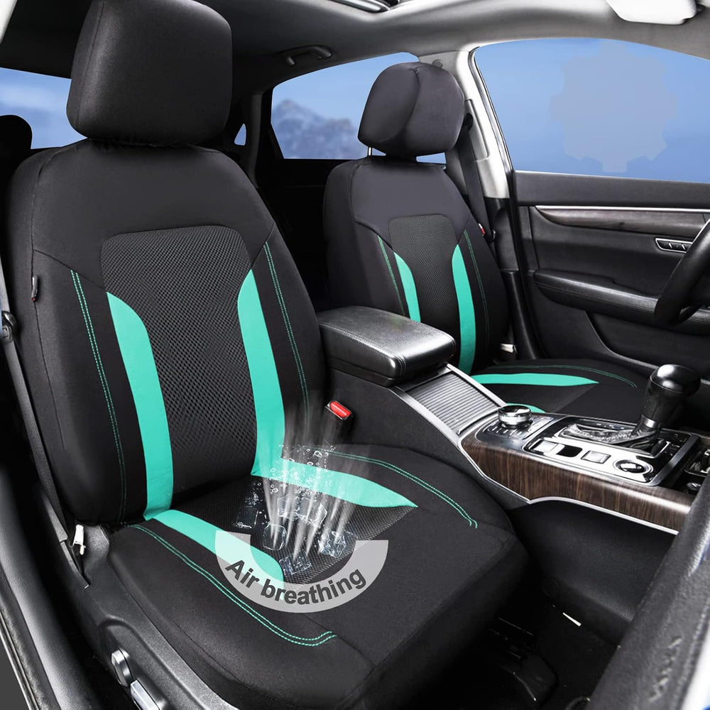 CAR PASS 3D Air Mesh Car Seat Covers Full Set, Breathable Sporty Rear Bench w...