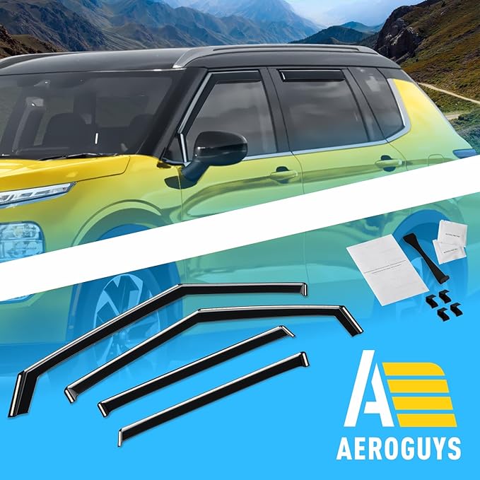 Extra Durable Window Deflectors in-Channel Window Visors Rain Guards Fit (4 pcs)