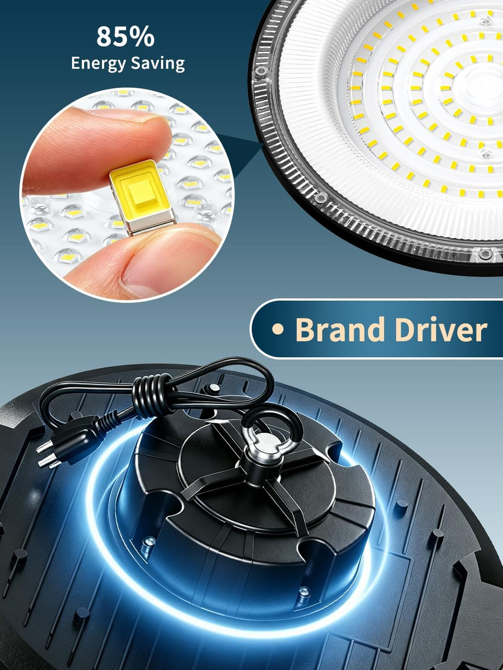 lvsdak 200W UFO LED High Bay Light 30000LM 5000K High Bay LED Shop Lights