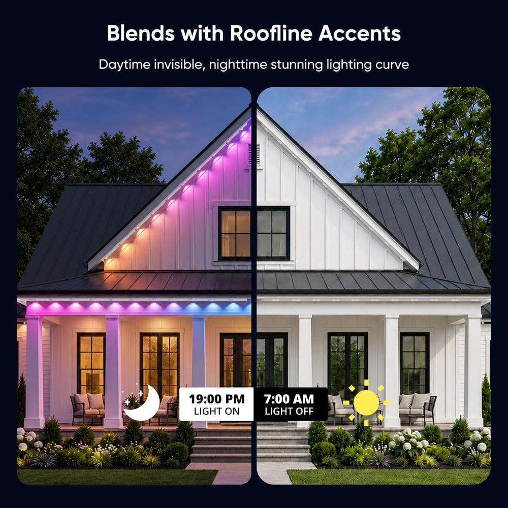 APPECK 50ft Dual Lens Track Kit Only for Permanent Outdoor Lights Pro