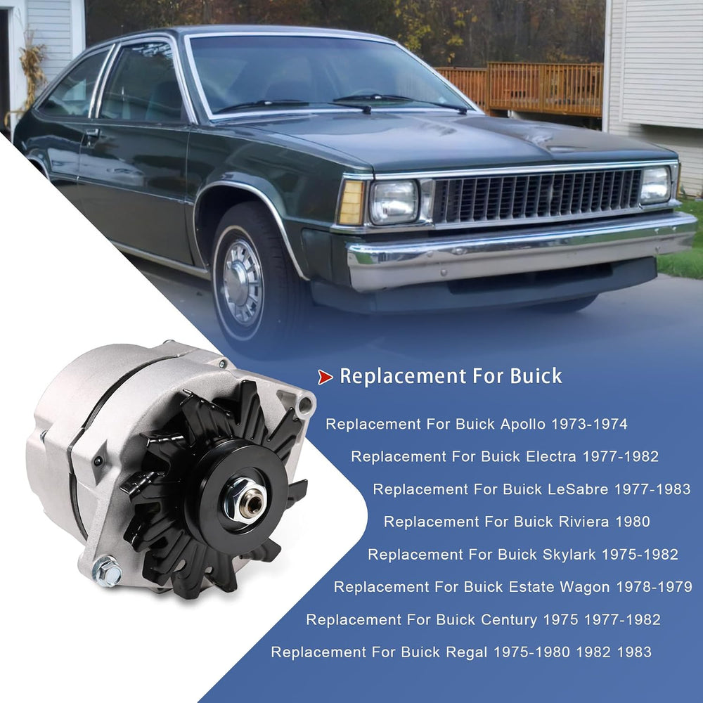 Alternator High Output 105Amp 1-Wire 10SI Self-Exciting Replacement For SBC B...