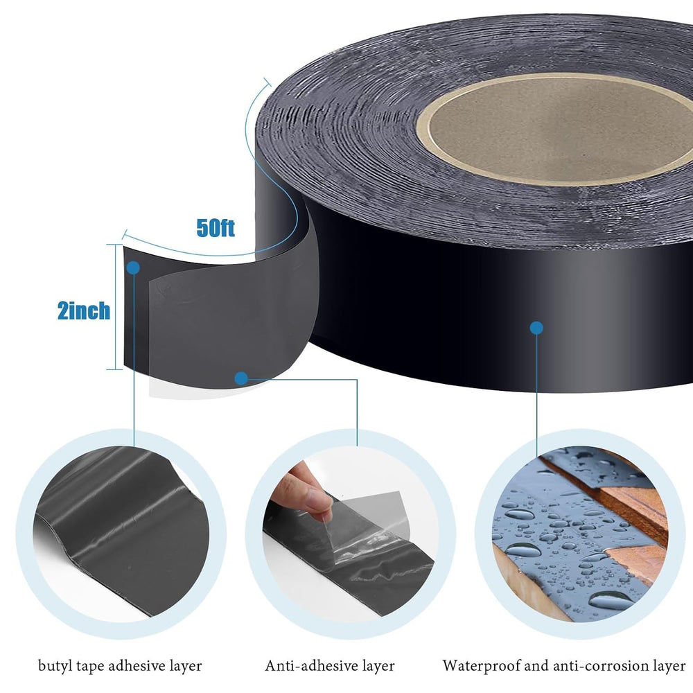 Joist Tape for Decking 2''ร50',10 Pack Weather-Resistant Deck Joi...