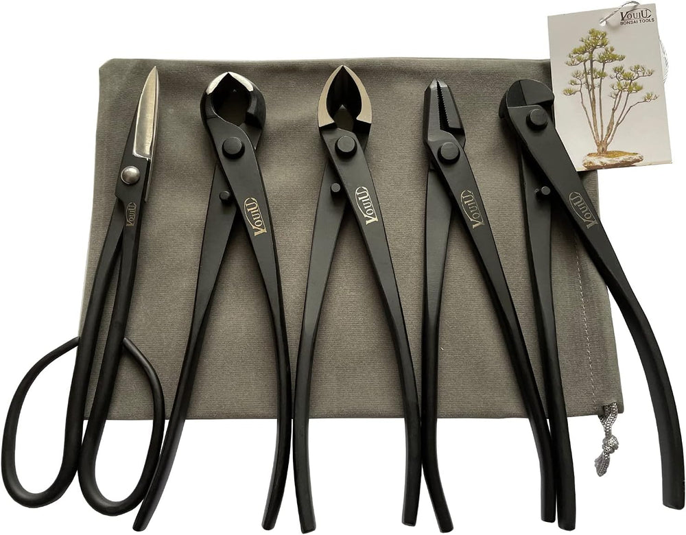 VOUIU 5-Piece Bonsai Tool Set,Knob Cutter,Concave Cutter,Wire Cutter,Jin Plie...
