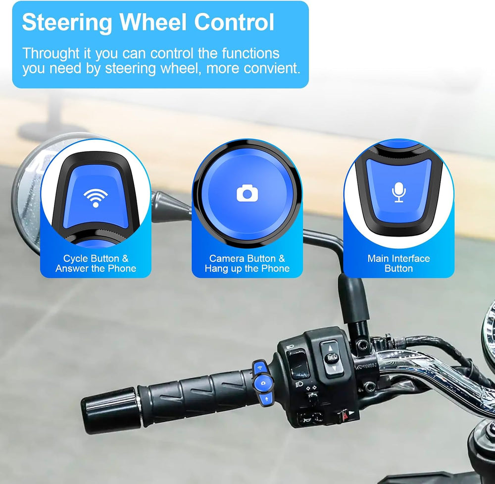 6.25" Motorcycle Carplay (Includes 128G SD) with Dash Cam, TPMS, Wireles...