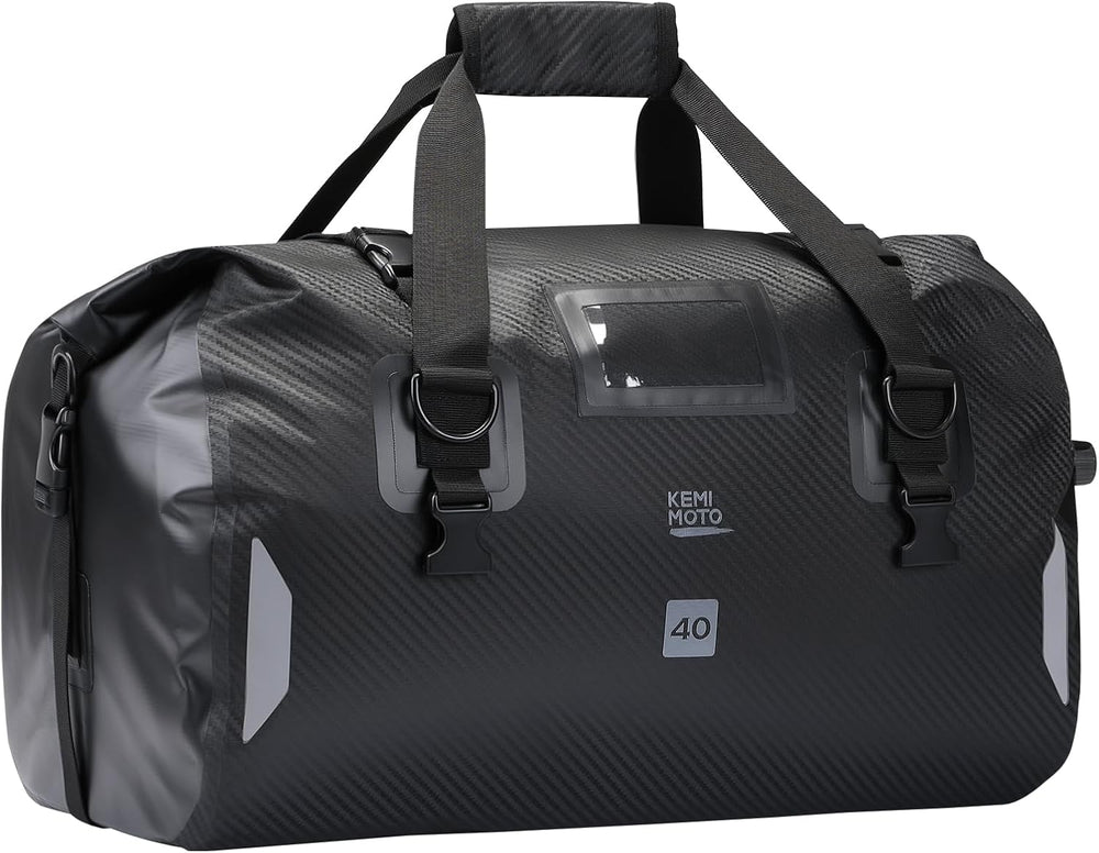 KEMIMOTO Waterproof Motorcycle Dry Bag – Duffle Tail Bag Soft Luggage, 25L/40...