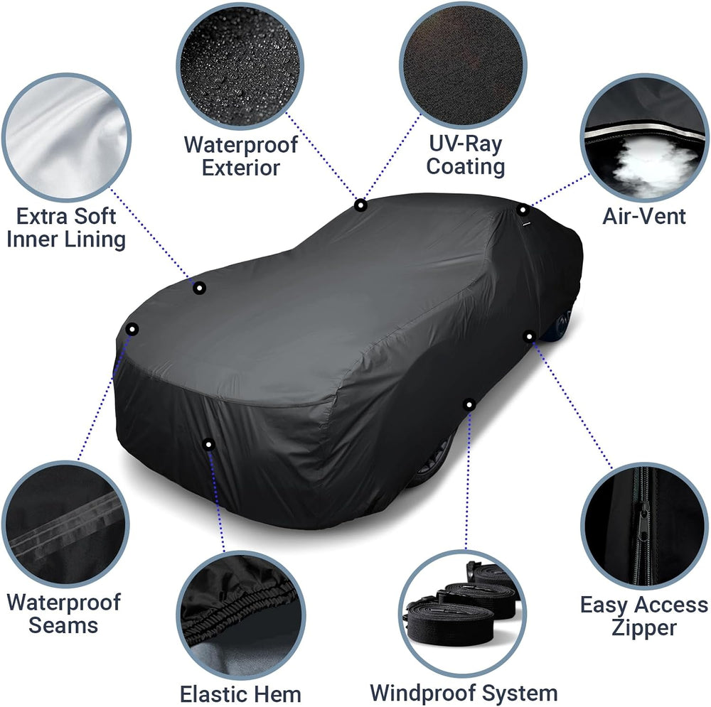 iCarCover Waterproof Car Cover for 1985-1988 Chevy Nova 4-Door Sedan