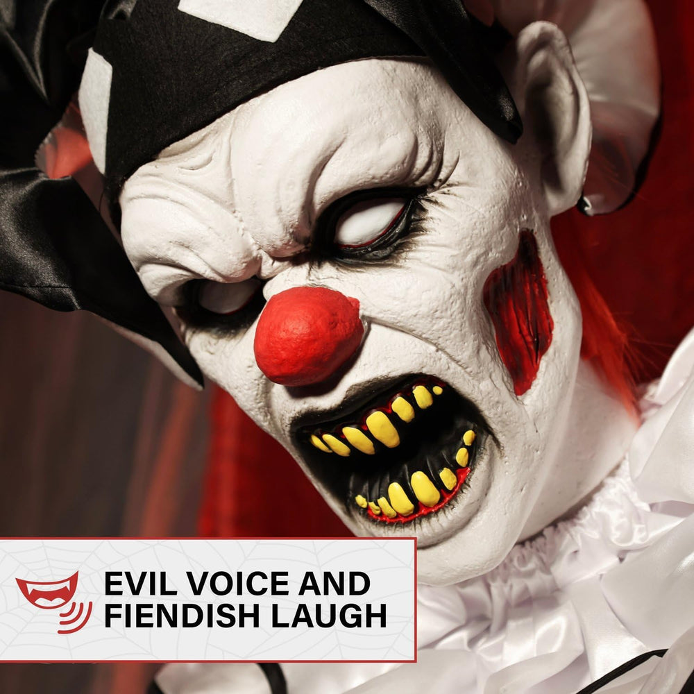 Haunted Hill Farm Hartley The Sitting Scare Clown by Tekky, Motion-Activated ...
