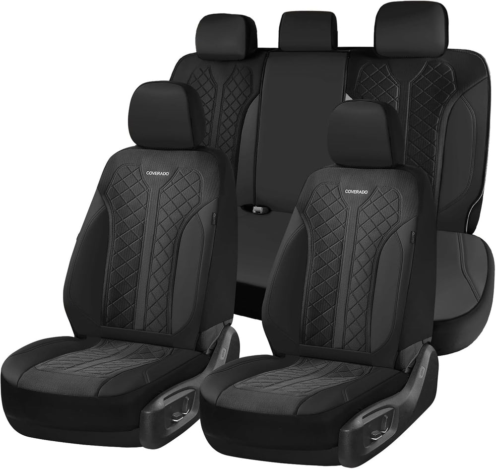 Coverado Car Seat Covers 5 Seats, Seat Covers Full Set, Mesh Breathable Seat ...