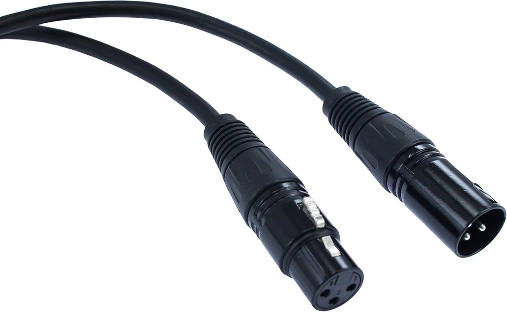 10 Pack 25 Foot 3 Pin XLR Mic Cable with Male to Female Connectors Microphone...