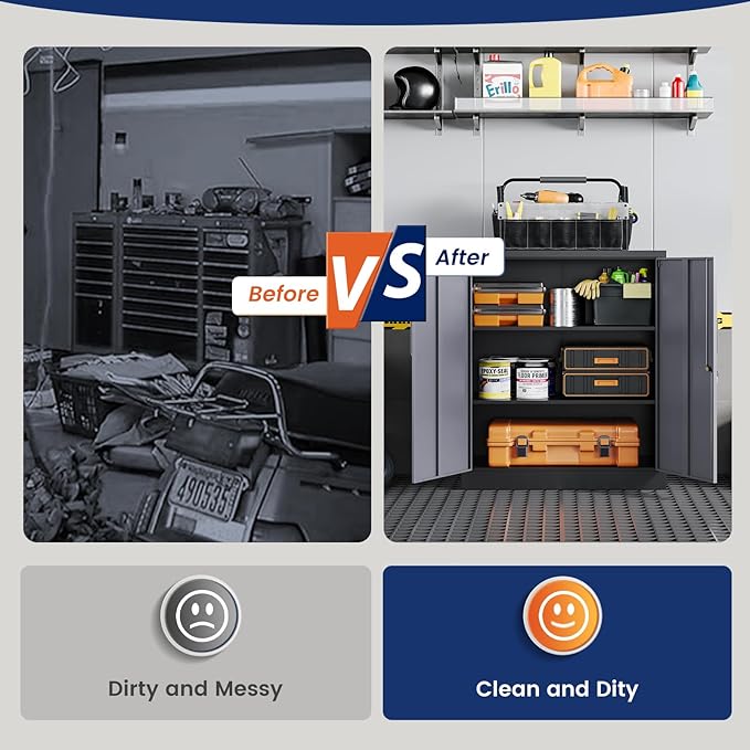 Yizosh Metal Garage Storage Cabinet