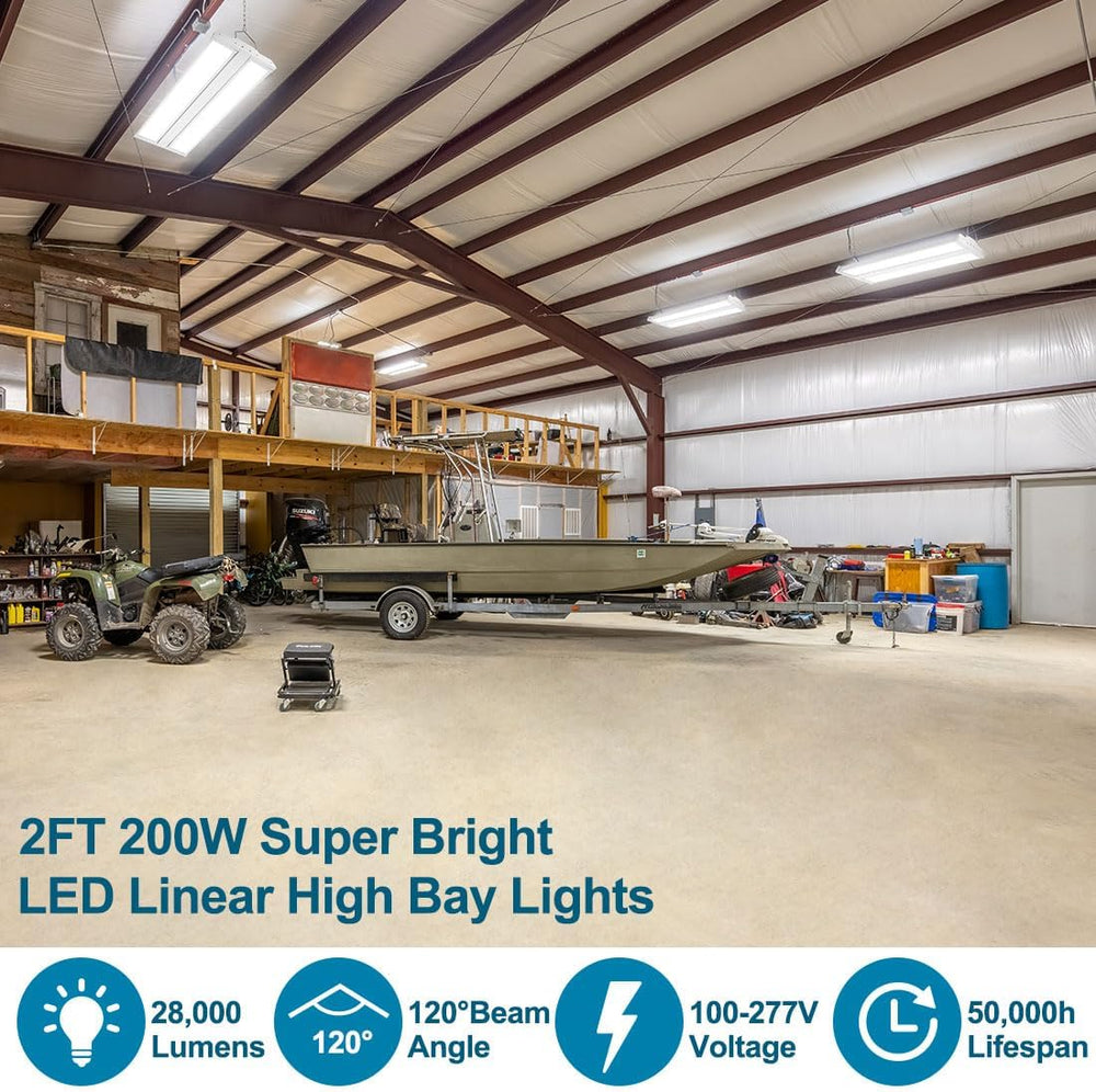 High Bay LED Shop Light 200W/150W/100W Adjustable 2 Pack