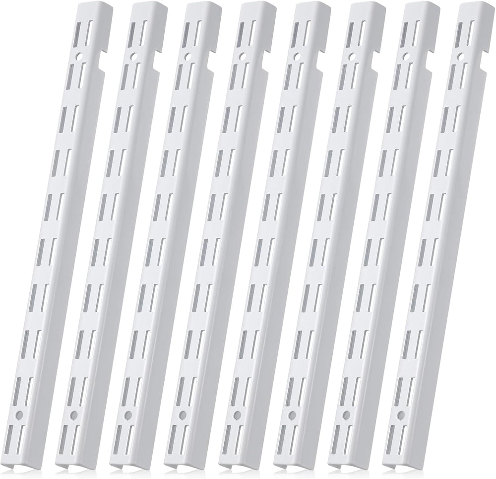 8 Pcs 12 Inch Dual Track Brackets Shelf System Upright Wall Shelving Rail