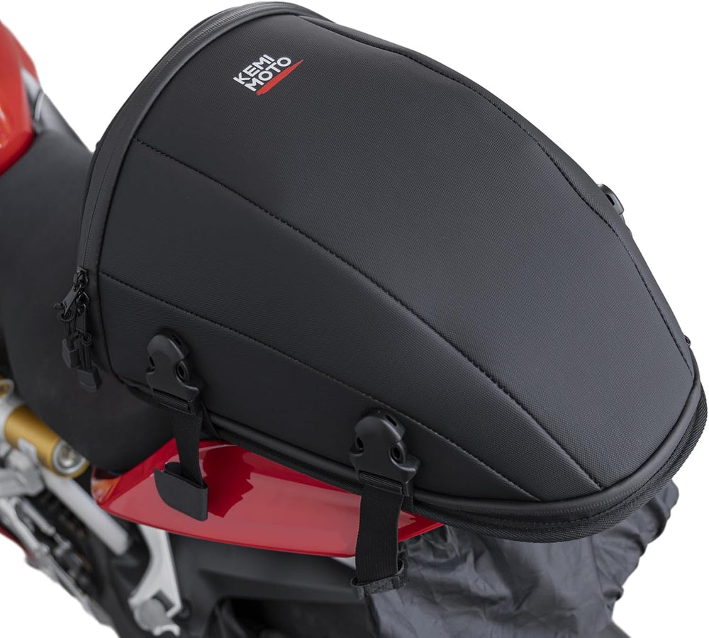 KEMIMOTO Motorcycle Tail Bag, Expandable 10.5L-12.5L Waterproof Motorcycle Re...