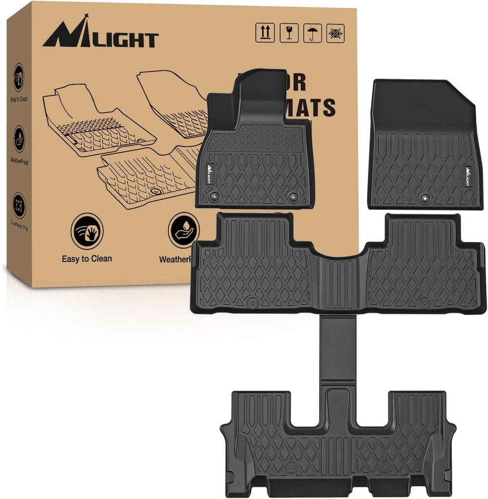 Nilight TPE Floor Mats for 2020 2021 2022 2023 2024 2025 Hyundai Palisade