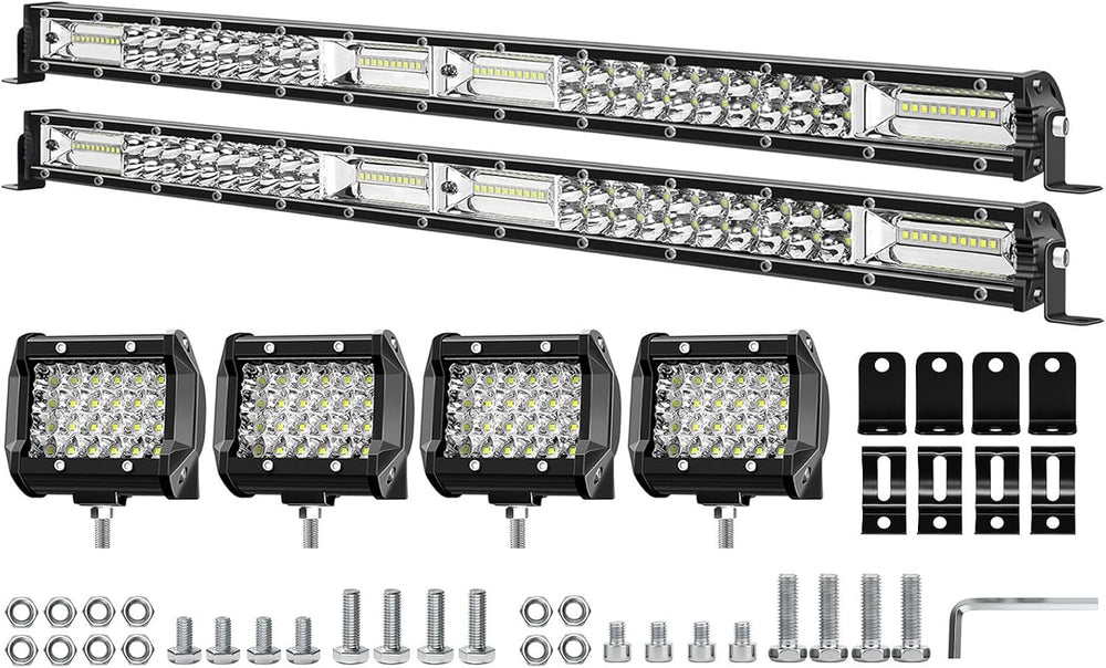 LED Light Bar Kits for Truck - WINBANG 25 Inch 240W Slim Lights Bars, 4 inch ...