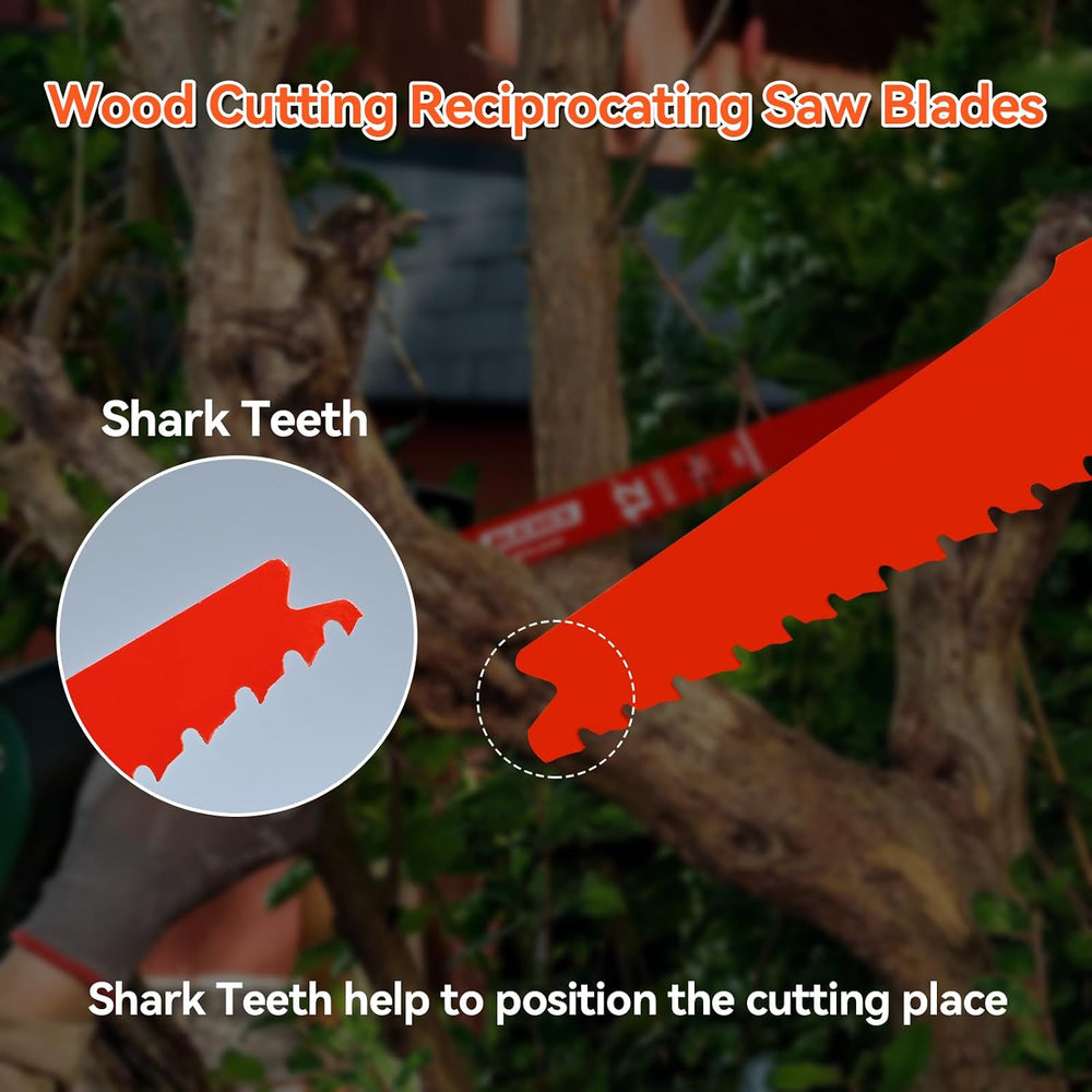 25 Pack 12 Inch 4/6 TPI Reciprocating Saw Blades for Wood and Nail-Embedded W...