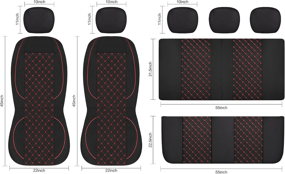 YGL Breathble Car Seat Covers Full Set, Washable Seat Covers for Cars, Premiu...