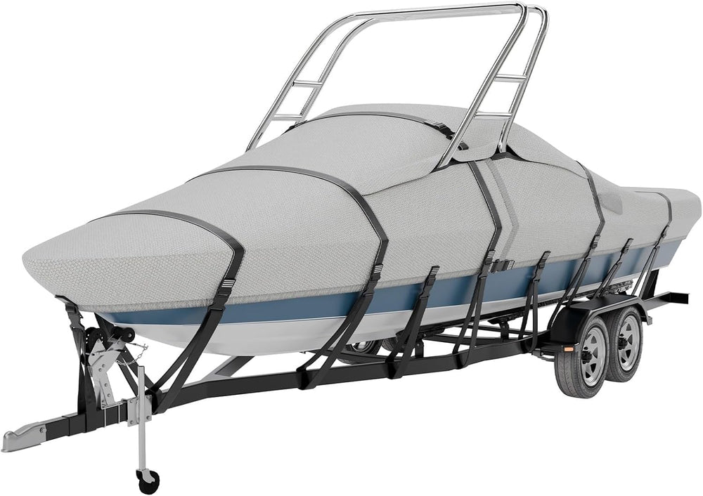 1200D Solution Dyed Ski&Wakeboard Tower Boat Cover with Stoage Bag, 22’-2...