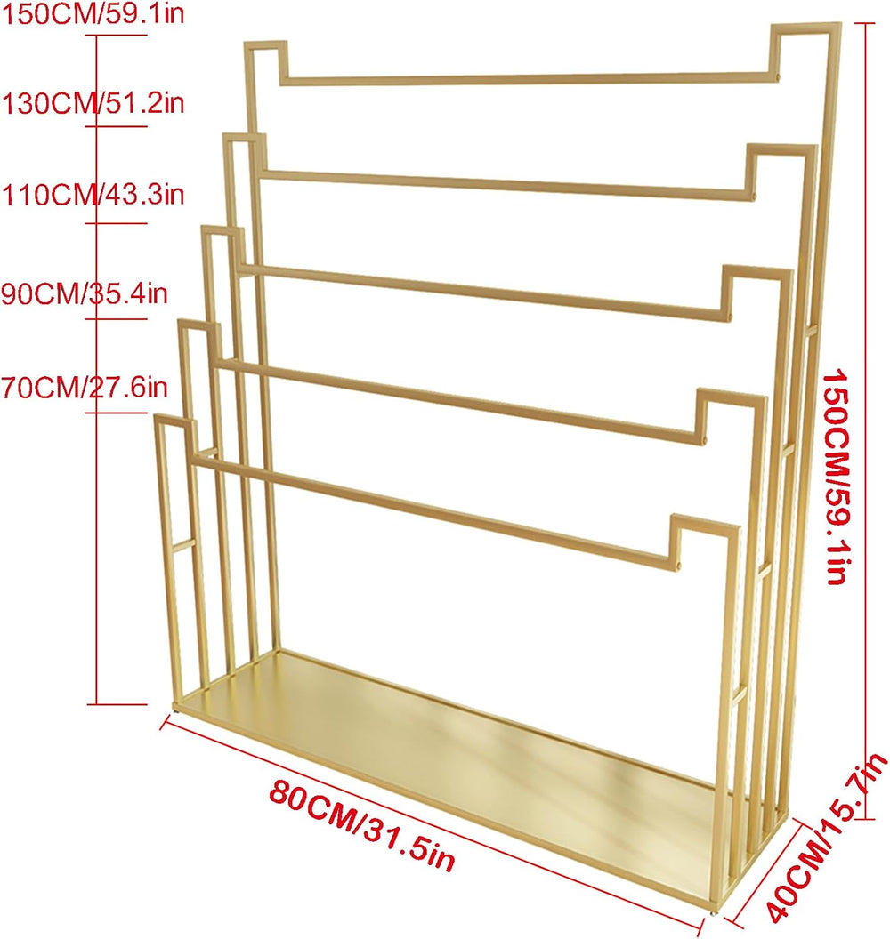 Floor Standing Scarf Display Stand Towel Rack (80X40X150CM)