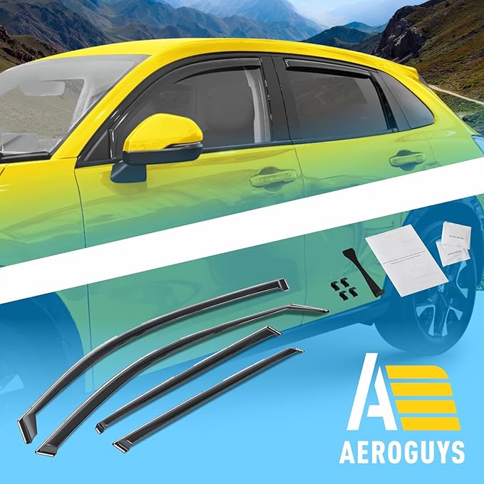 Extra Durable Window Deflectors in-Channel Window Visors Rain Guards Fit (4pcs)