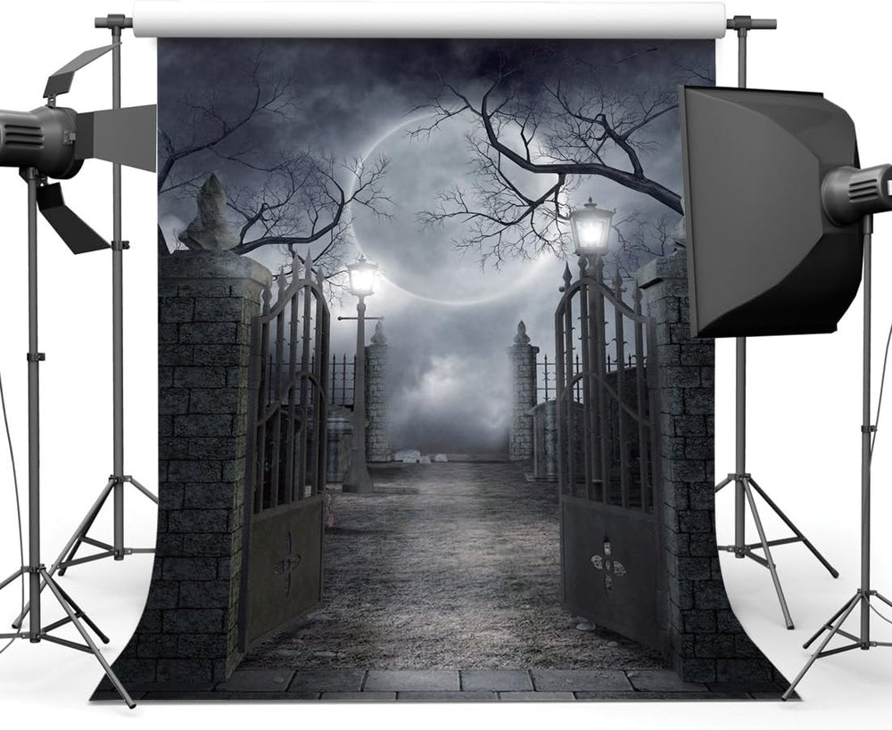 Halloween Backdrop Vinyl Photo Background Halloween Photography Backdrop Moon...