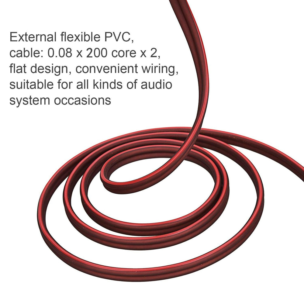 Yuchenfeng Gold-Plated RCA to Bare Wire Speaker Cable - 14AWG OFC Copper Audi...