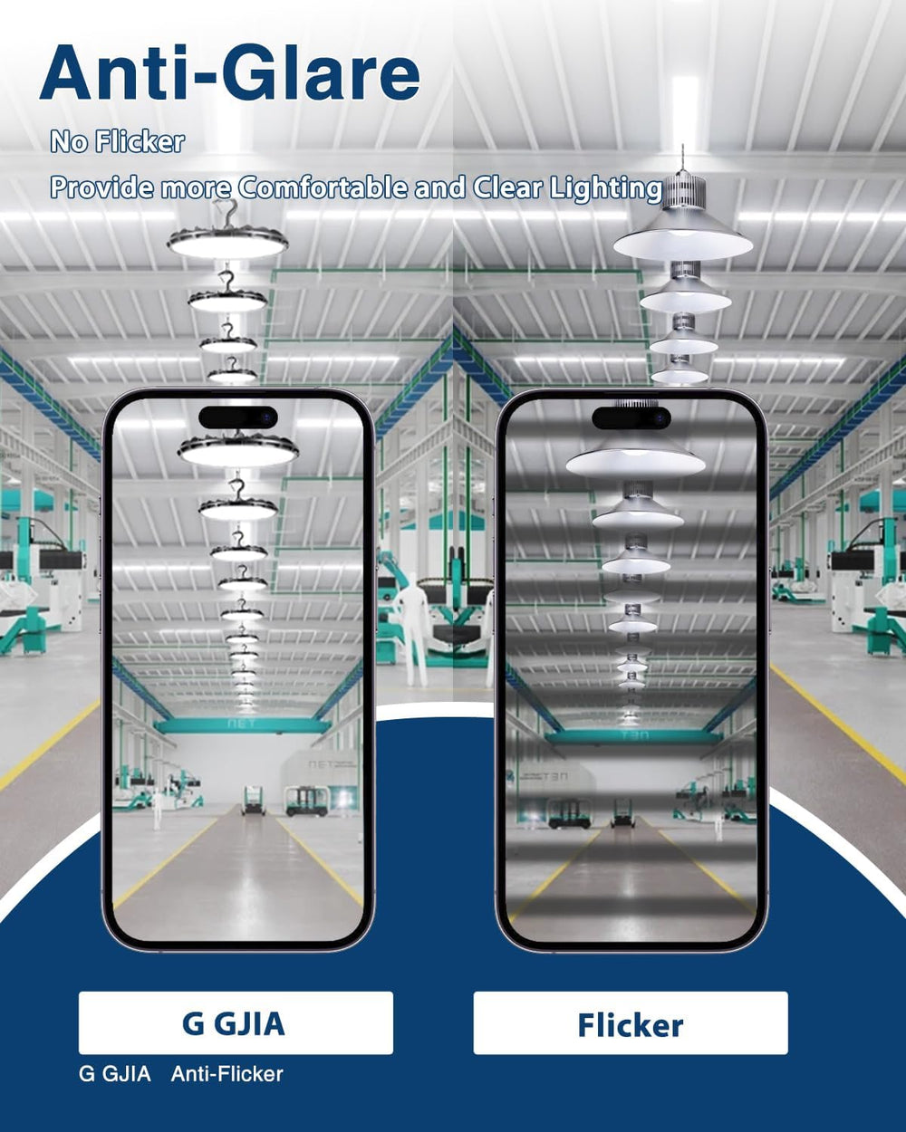 100W UFO LED High Bay Light, Aluminum LED Shop Lights with 13000LM