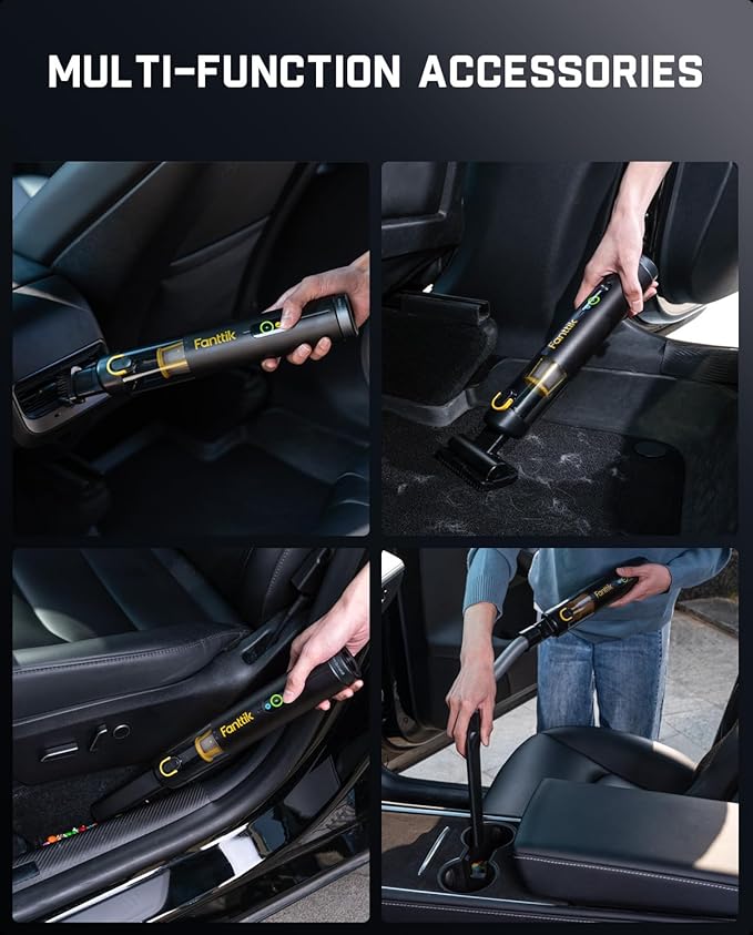 Fanttik Slim V10 Mate Cordless Car Vacuum, 4-in-1 Portable Mini Handheld Vacuum